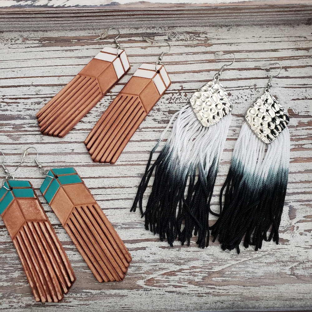 ***SOLD*** Women's Earrings Fashion Jewelry Set of 3 Western Style